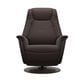 Stressless Max Small Swivel Power Recliner in Paloma Oxford Chocolate, , large