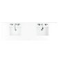 James Martin Vanities Malibu 72" Double Bathroom Vanity in Amber Birch with 3 cm White Zeus Quartz Top and Rectangular Sinks, , large