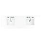 James Martin Vanities Malibu 72" Double Bathroom Vanity in Amber Birch with 3 cm White Zeus Quartz Top and Rectangular Sinks, , large