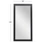 Maple and Jade 65" Wood Rectangular Minimalistic Wall Mirror in Matte Black, , large