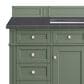 James Martin Vanities Brittany 48" Single Bathroom Vanity in Smokey Celadon with 3 cm Charcoal Soapstone Quartz Top and Rectangular Sink, , large