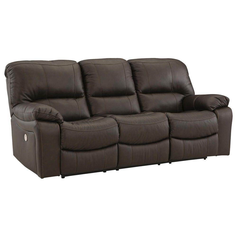Ashley Leesworth 3-Piece Power Reclining Living Room Set in Dark Brown, , large