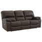 Ashley Leesworth 3-Piece Power Reclining Living Room Set in Dark Brown, , large