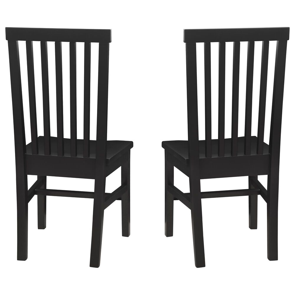 Linon Home Decor Percival Side Chair in Matte Black (Set of 2), , large
