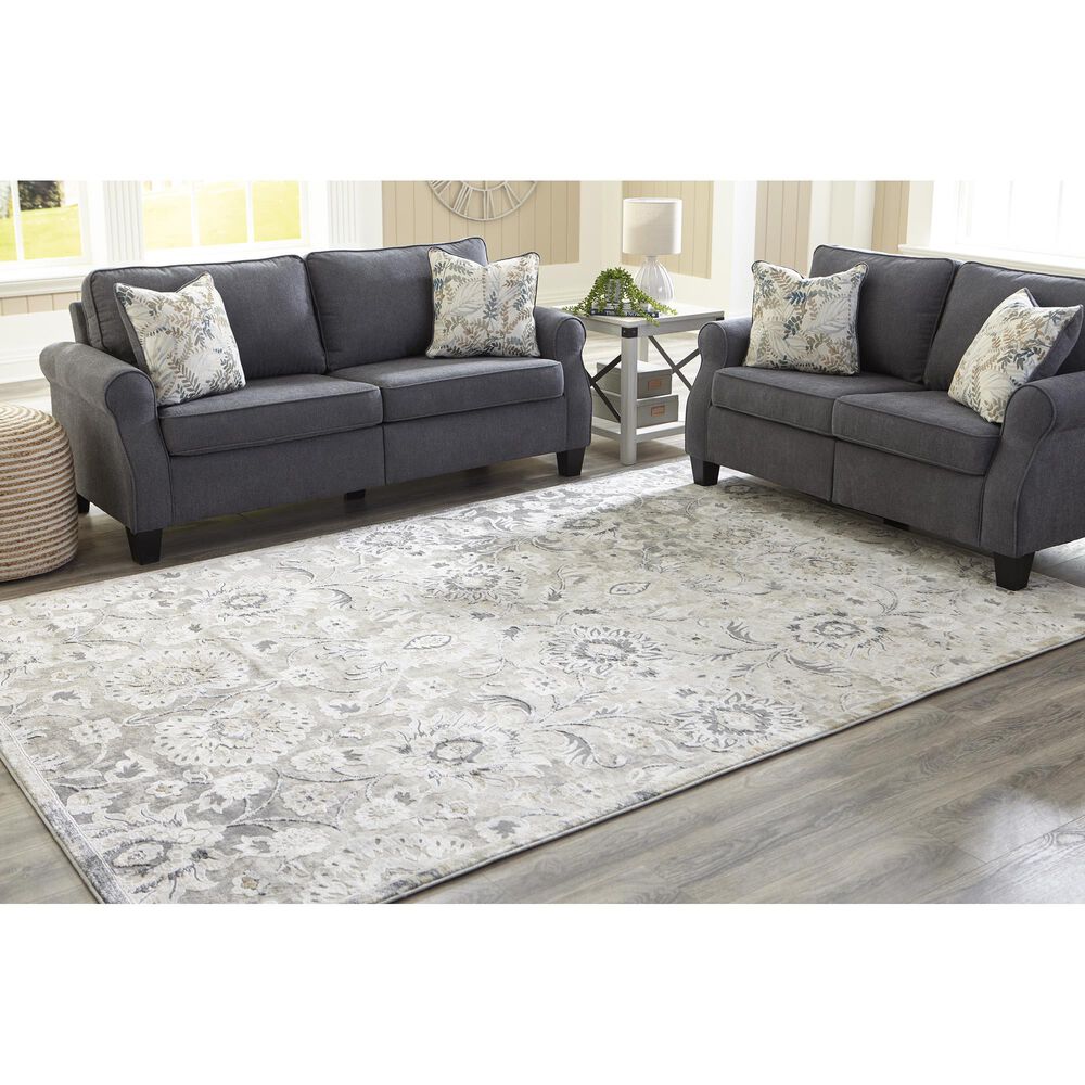 Ashley Kilkenny 7&#39;10&quot; x 10&#39;2&quot; Gray, Cream and Brown Area Rug, , large