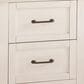 Eastern Shore Westfield Full Panel Platform Panel Bed and Nightstand in Brushed White, , large