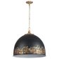 Golden Lighting Alison 5-Light Pendant with Antique Matte Navy Shade in Vintage Gold, , large