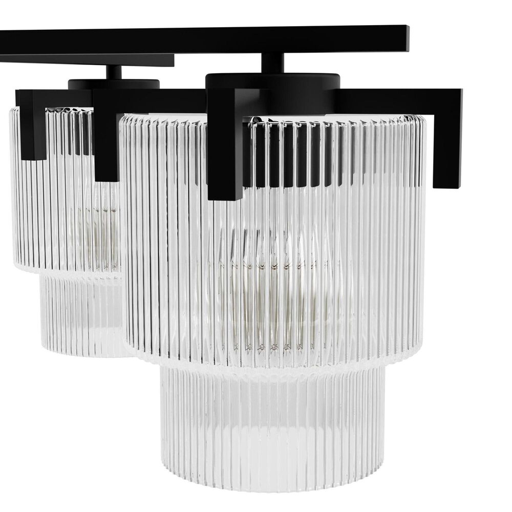 Hunter Ontario Jasmine Roth 5-Light Chandelier in Matte Black, , large