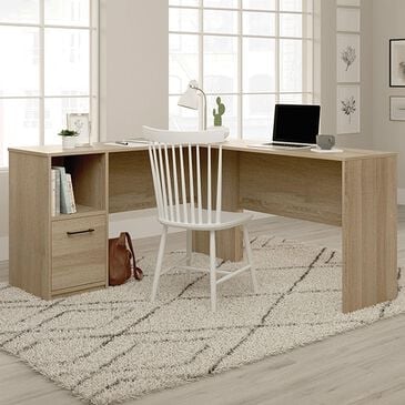 Sauder Beginnings L-Shaped Desk in Summer Oak, , large