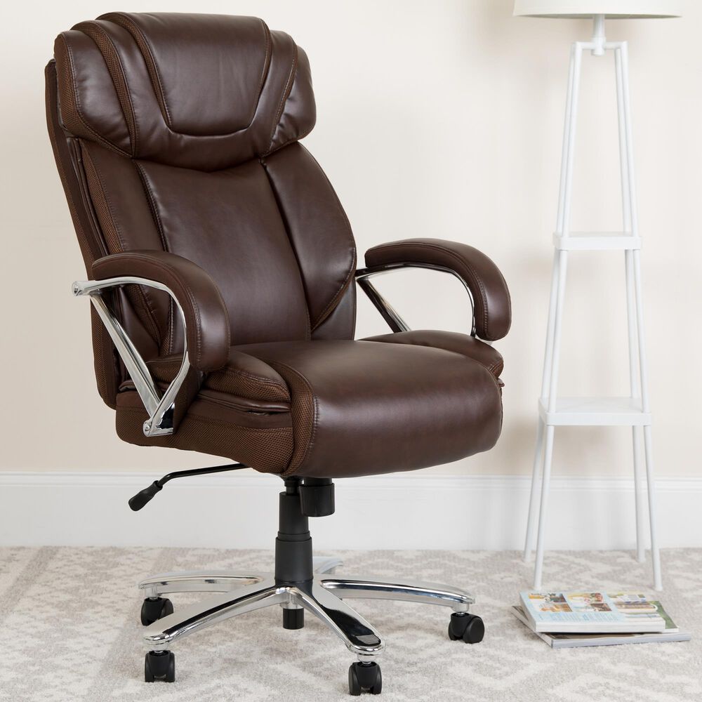Flash Furniture HERCULES Big & Tall Executive Chair in Brown, , large