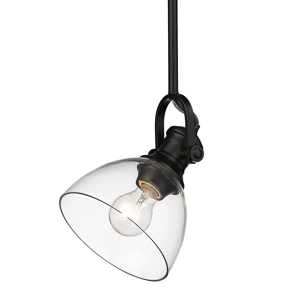 Golden Lighting Hines 1-Light Mini Pendant in Matte Black, , large