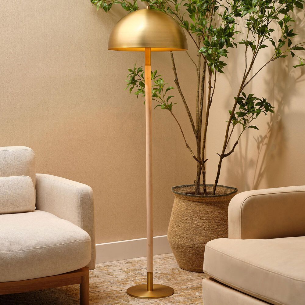 Jamie Young Uxley Floor Lamp in Antique Brass, , large