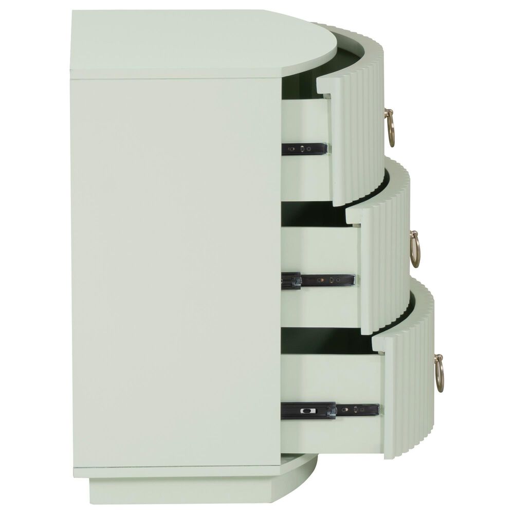 Linon Home Decor Chantel 3-Drawer Nightstand in Sage Green, , large