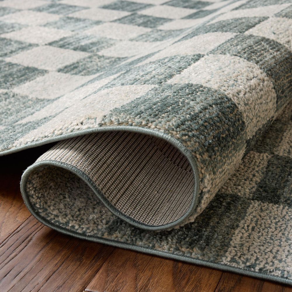 Chris Loves Julia x Loloi Calvin Blue and Ivory 2'3" x 3'10" Area Rug, , large