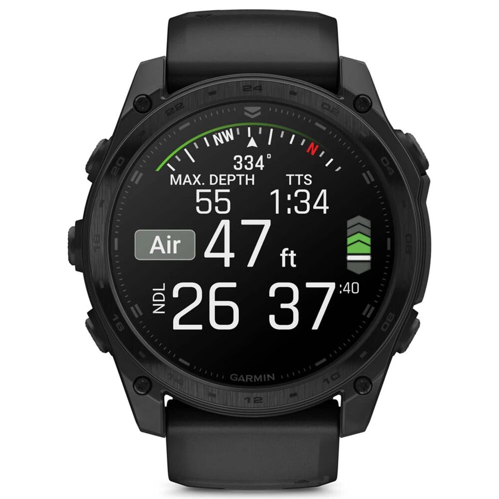 Garmin Tactix 8 AMOLED Smartwatch 51 mm Black Case with Black and Pebble Gray Band, , large