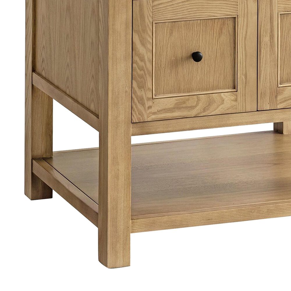 James Martin Vanities Breckenridge 30" Single Bathroom Vanity in Light Natural Oak with 3 cm White Zeus Quartz Top and Rectangular Sink, , large