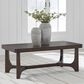 Ashley Korestone Cocktail Table in Dark Brown, , large