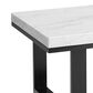Steve Silver Lucca Cocktail Table in White Marble and Espresso, , large