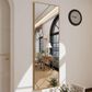 HOMLUX 14" x 48" Door Wall Mount Mirror in Gold, , large