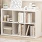 HOMLUX 6-Cube Reversible Open Back Bookshelf in White, , large