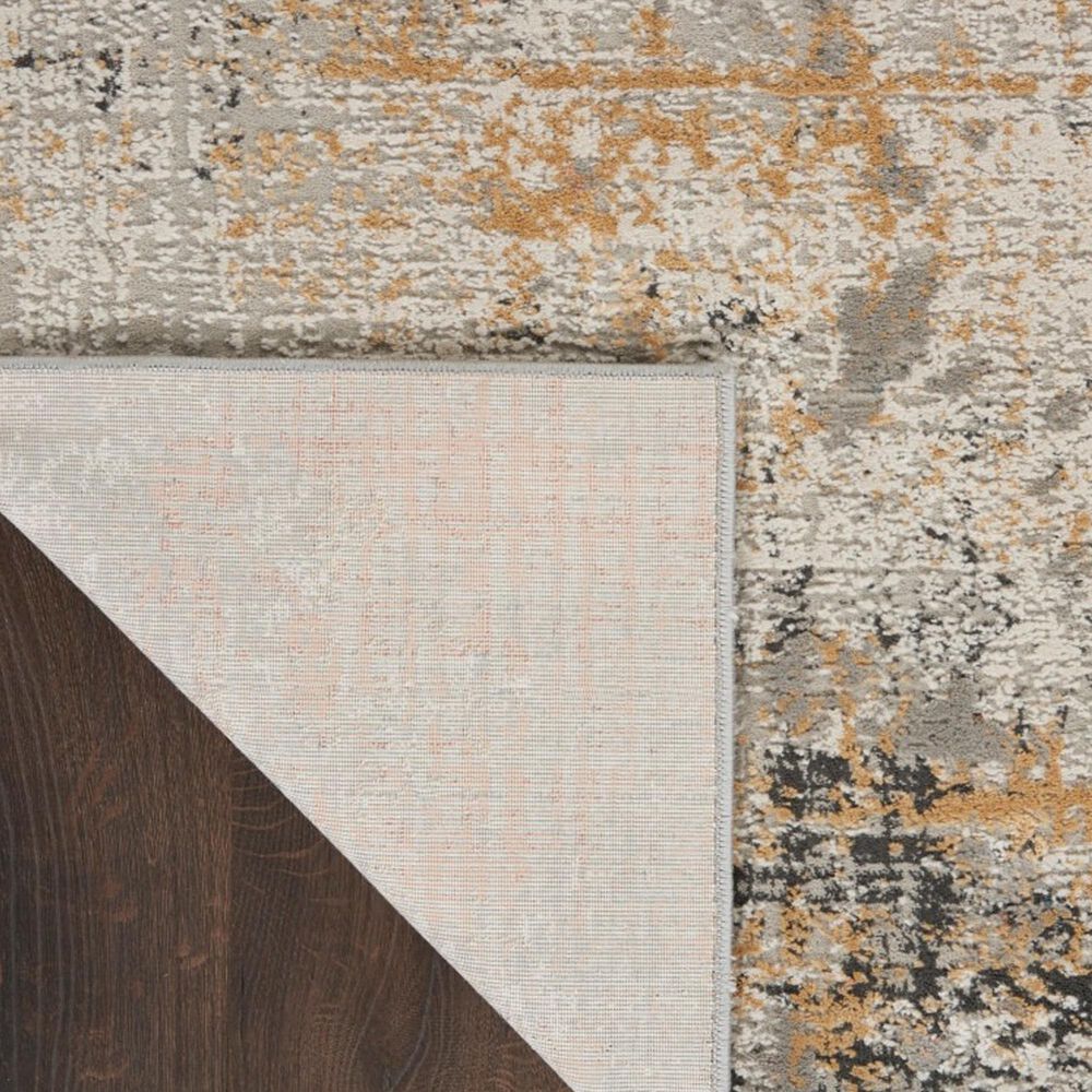 Nourison Rustic Textures RUS13 Grey and Blue 6&#39; x 9&#39; Area Rug, , large