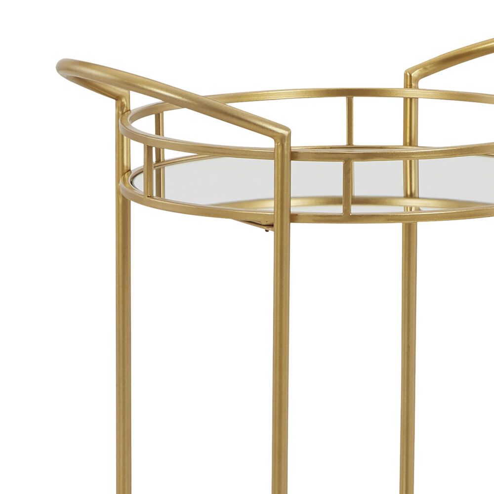 Ashley Wynora Bar Cart in Goldtone, , large