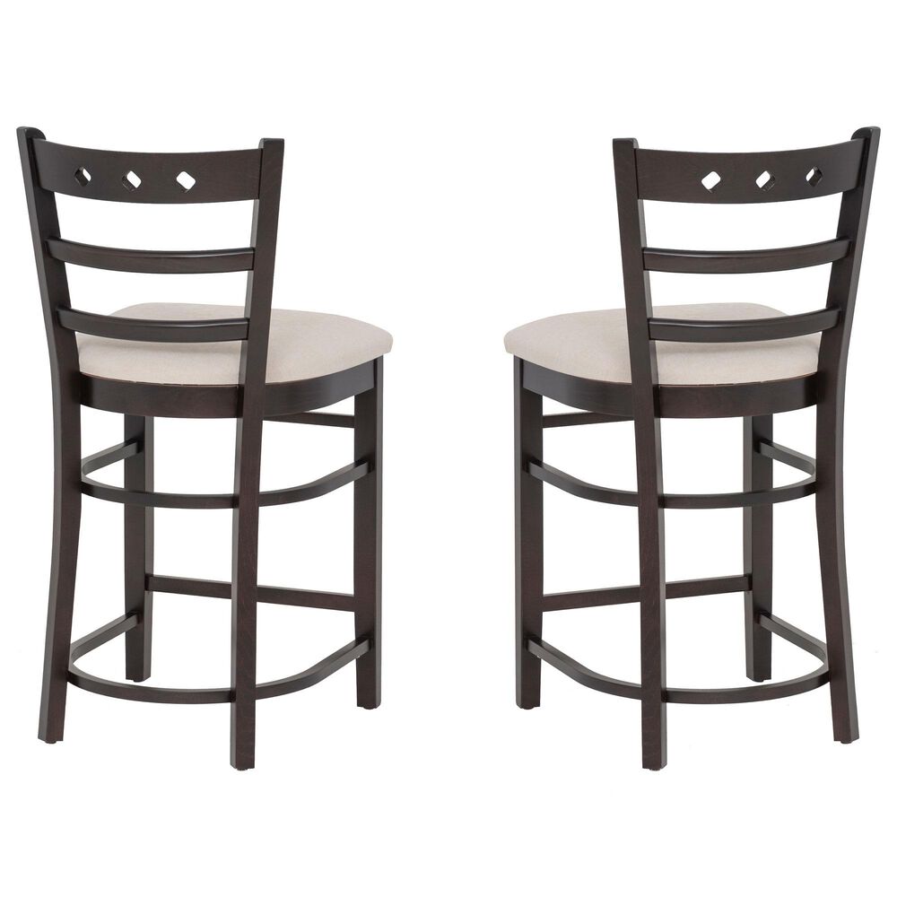 Linon Home Decor Darby Counter Stool in Espresso (Set of 2), , large