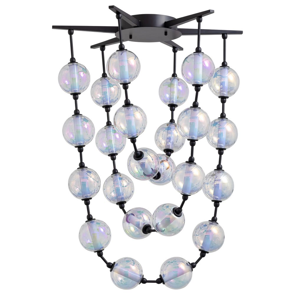 Golden Lighting Pearla 28" LED Pendant in Matte Black, , large