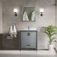 Lexora Home Ziva 30" Single Bathroom Vanity in Dark Grey with 2 cm White Quartz Top and Rectangular Sink, , large