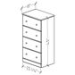 Lemoore Essentials 23" 4-Drawer Chest in Weathered Gray Ash, , large