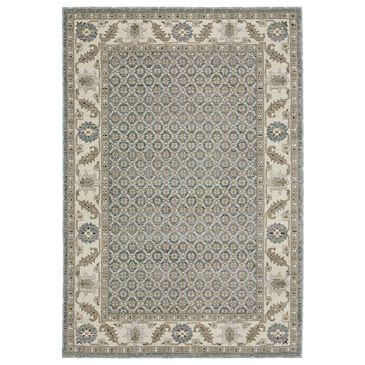 Oriental Weavers Andorra 5"3" x 7"3" Blue and Ivory Area Rug, , large