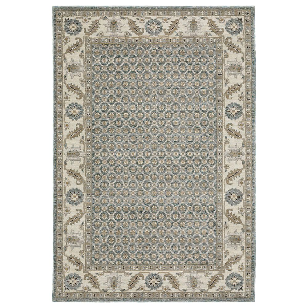 Oriental Weavers Andorra 5"3" x 7"3" Blue and Ivory Area Rug, , large