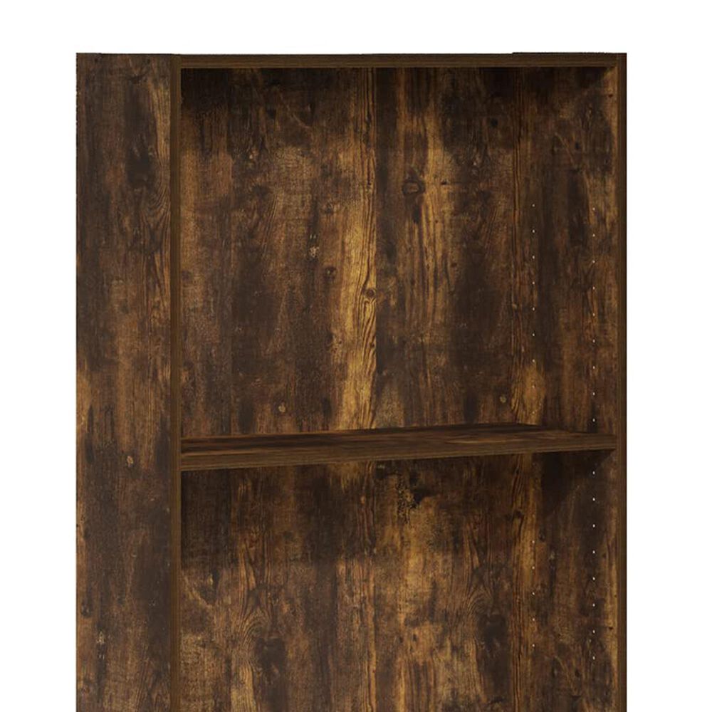 HOMLUX 5-Tier Display Bookshelf with Adjustable Shelves in Amber Pine, , large