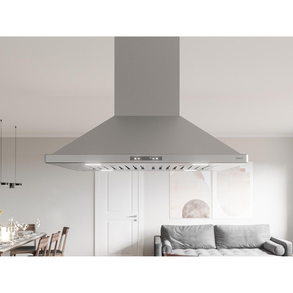 Zephyr Napoli 36" Island Range Hood in Stainless Steel, , large