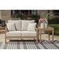 Ashley Hallow Creek Patio Loveseat in Beige, , large