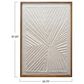 Creative Coop 25.75" x 37.25" Wood Embossed Handmade Paper Wall Decor in Natural and Cream, , large