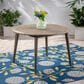 Hearth and Haven Outdoor Wooden Dining Table with Straight Leg and Round Tabletop in Gray, , large