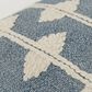 Rizzy Home 14" x 20" Diamond and Striped Down Filled Lumbar Pillow in Blue, , large