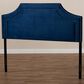 Baxton Studio Avignon King Upholstered Headboard in Navy Blue, , large