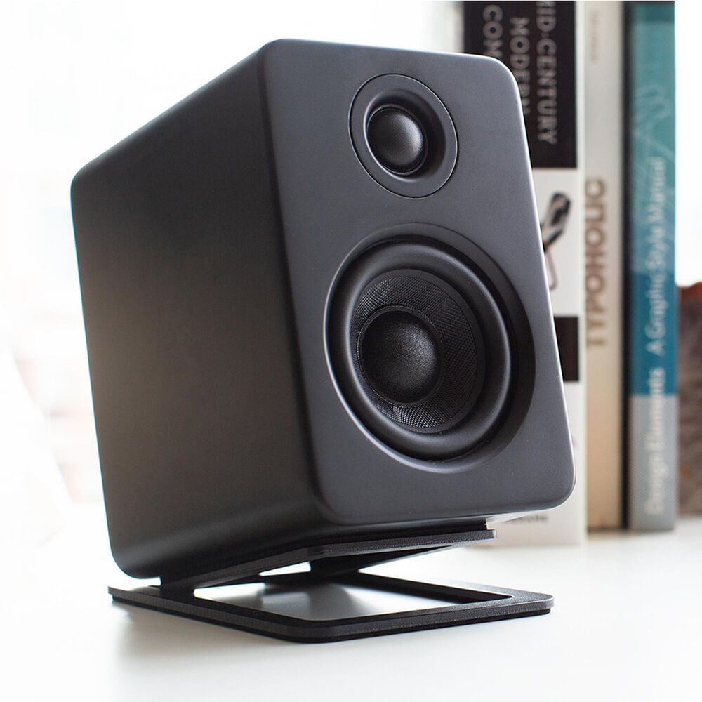 Kanto Angled Desktop Speaker Stand for Small Speakers in Black (Set of 2), , large