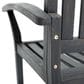 Hearth and Haven Baxter Outdoor Rocking Loveseat in Dark Grey, , large