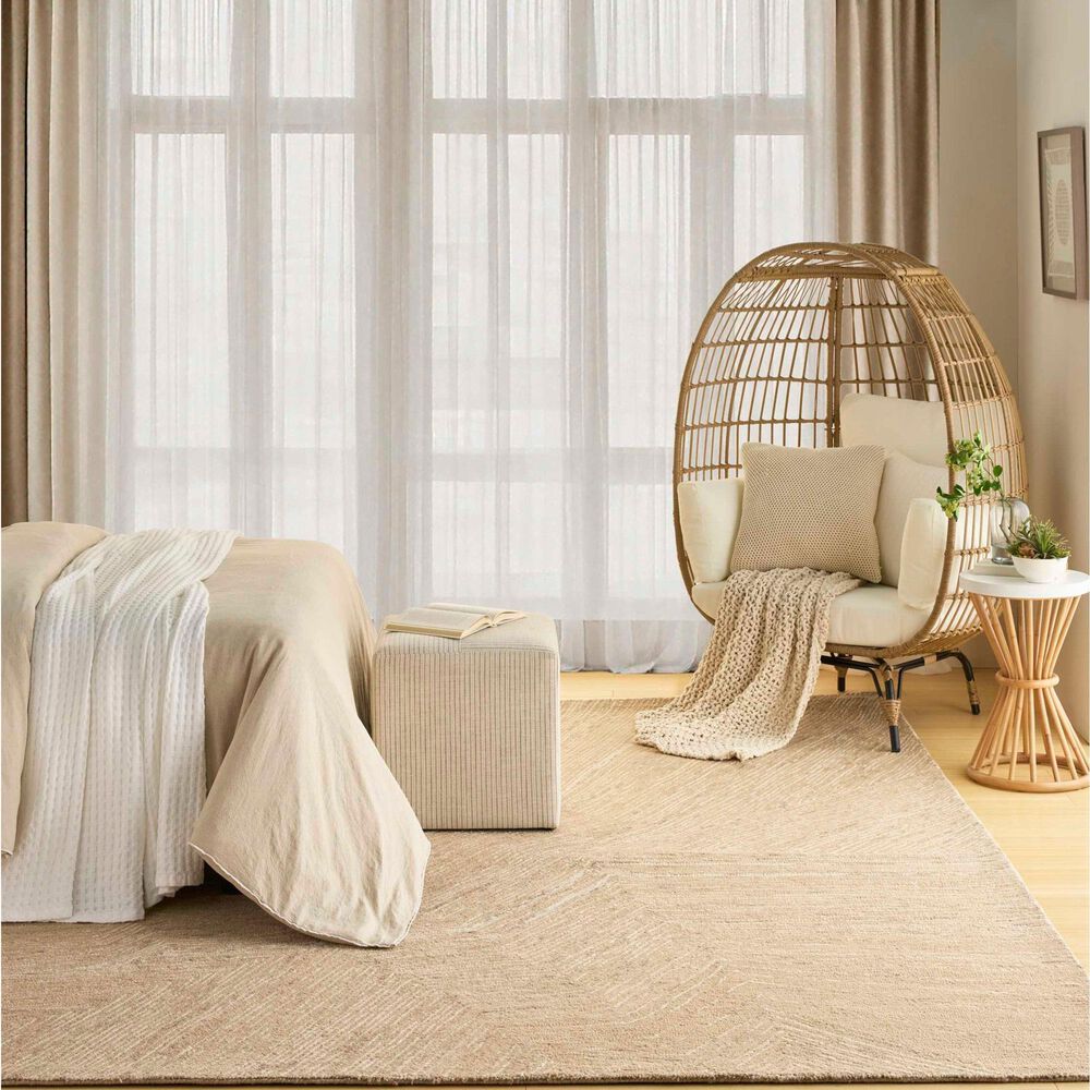 Nourison Pure Angles Camel 8&#39;6&quot; x 11&#39;6&quot; Area Rug, , large