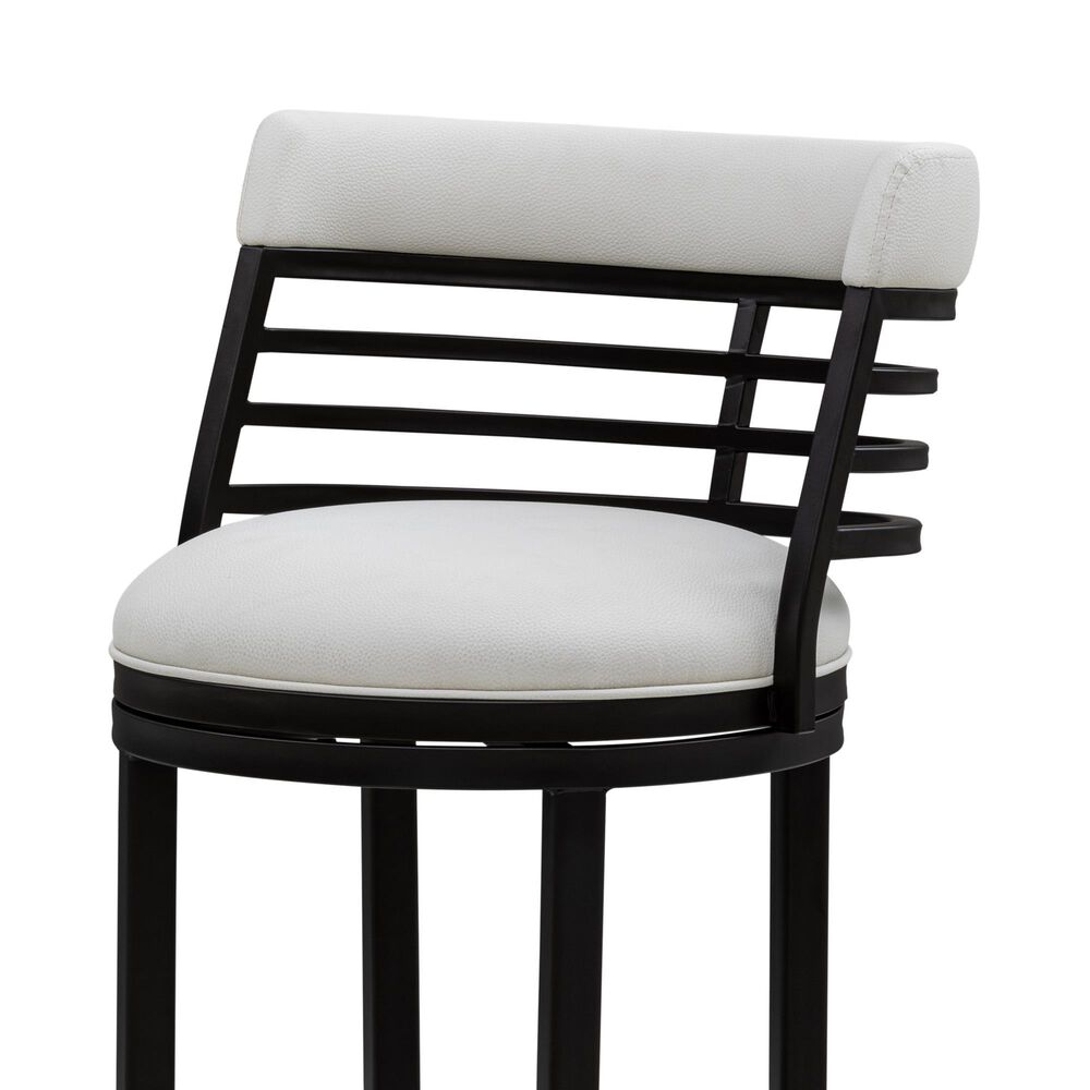 Armen Living Telia Swivel  Counter  Stool in Ivory, , large