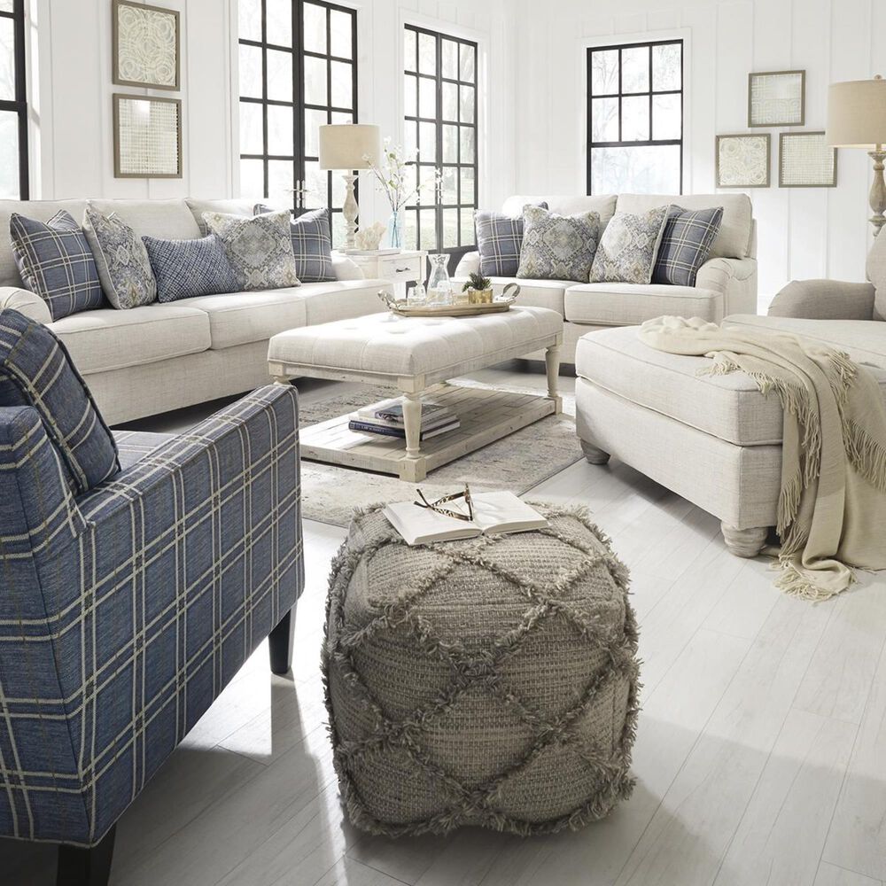 Ashley Traemore Ottoman in Linen, , large