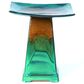 Alfresco Home Zen Large Patio Bird Bath in Aqua, , large