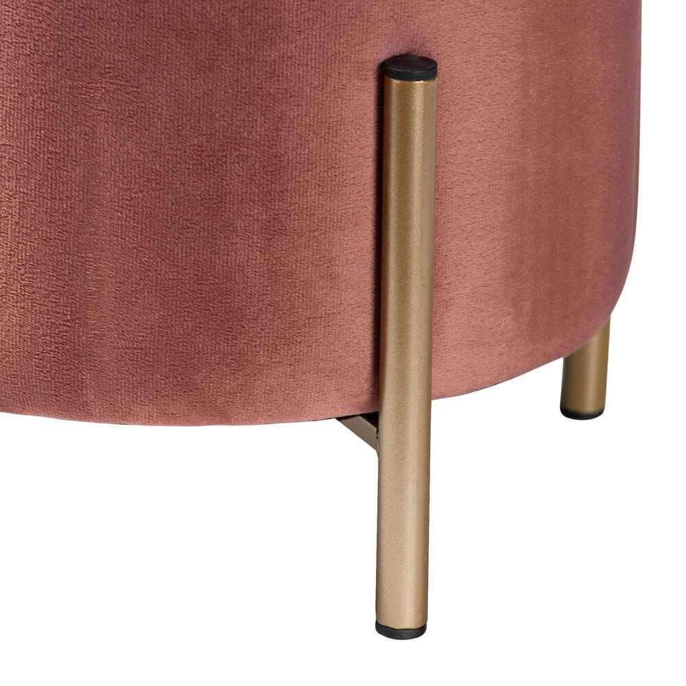 Baxton Studio Thurman Ottoman in Pink, , large