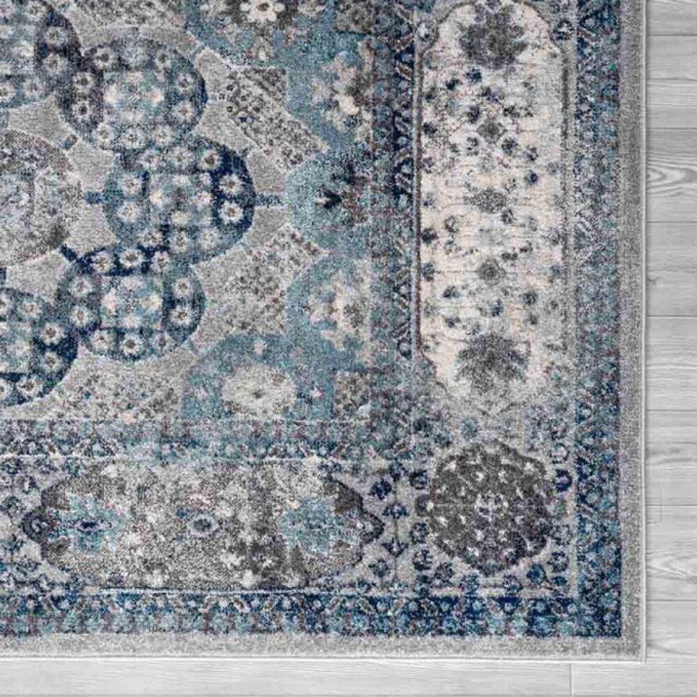 Amer Rugs Alexandria 2&#39; x 3&#39; Gray and Sea Blue Area Rug, , large