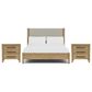 Shannon Hills Davie 3-Piece King Upholstered Panel Bed with Nightstand Set in Pale Oak, , large