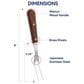HIC Kitchen 8" Granny Fork in Stainless Steel and Walnut, , large