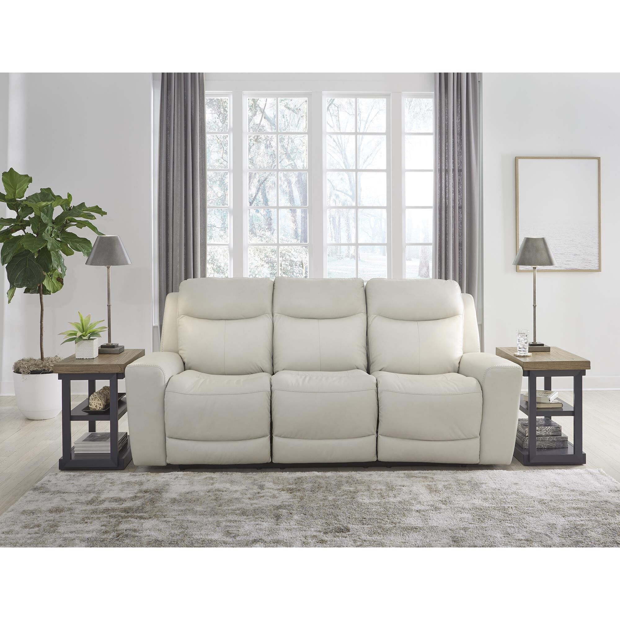 Signature Design by Ashley Mindanao Power Reclining Sofa in Coconut NFM